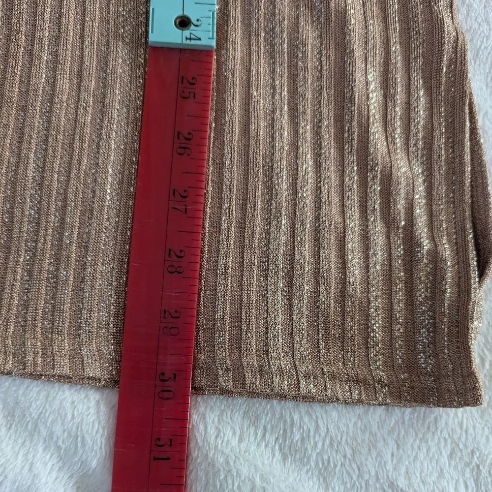 Johnny Was Midnight Tunic Gold Knit Top -Small